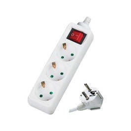 Πολύπριζο με διακόπτη 3 θέσεων 3×1,5mm DMPRO Power DM103BK