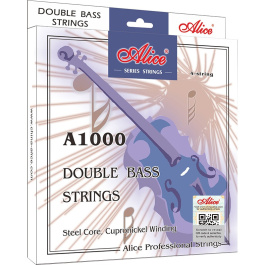 A1000 Double Bass String Set, Steel Core, Cupronickel Winding Χορδες κοντραμπάσου