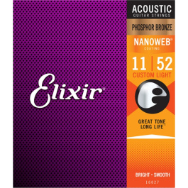 ELIXIR 16027 ”Nanoweb” Custom Light Χορδές Phosphor Bronze Ακουστικής Κιθάρας