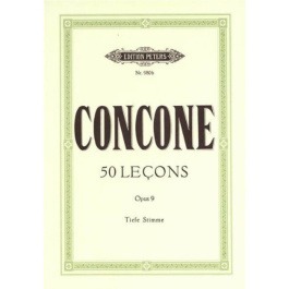 Edition Peters Concone – 50 Lessons Op.9 Παρτιτούρα για Φωνή Low Voice