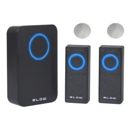 BLOW DPB-21 Ασύρματο Κουδούνι 1 Προς 2 Σε Μαύρο Χρώμα Εμβέλειας 100 Μέτρων