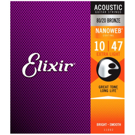 ELIXIR 11002     010-047  ”Nanoweb” Extra Light Bronze Χορδές Ακουστικής Κιθάρας