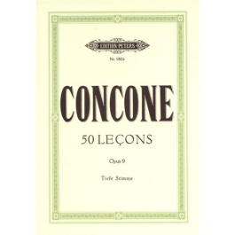 EDITION PETERS CONCONE GIUSEPPE – 50 LECONS OP 9 – LOW VOICE AND PIANO (PER 10 MINIMUM)