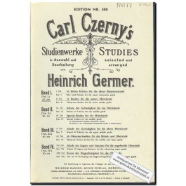 Czerny Carl Studienwerke Band I