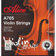 A705 Violin String Set, Plated Steel Plain String, Steel Core, Ni-Fe Winding